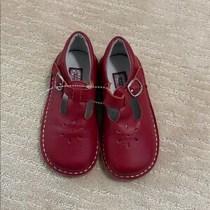 Red Leather Mary Jane’s L’Amour